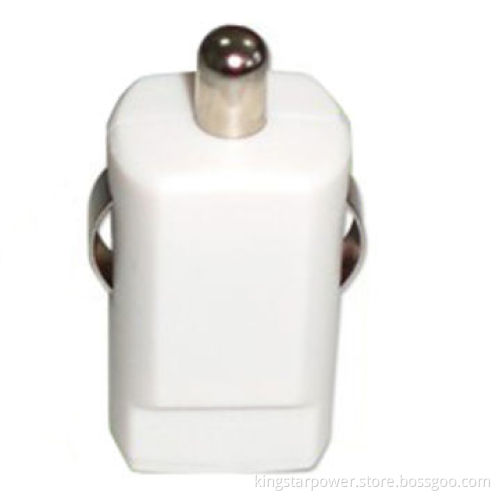 5V/1A mini flat USB car charger, black and white
